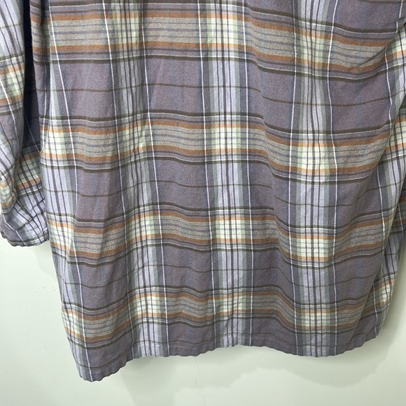 WE THE FREE Lilac Oversized Plaid Tie Front Button Down Flannel Size Small - Picture 12 of 16